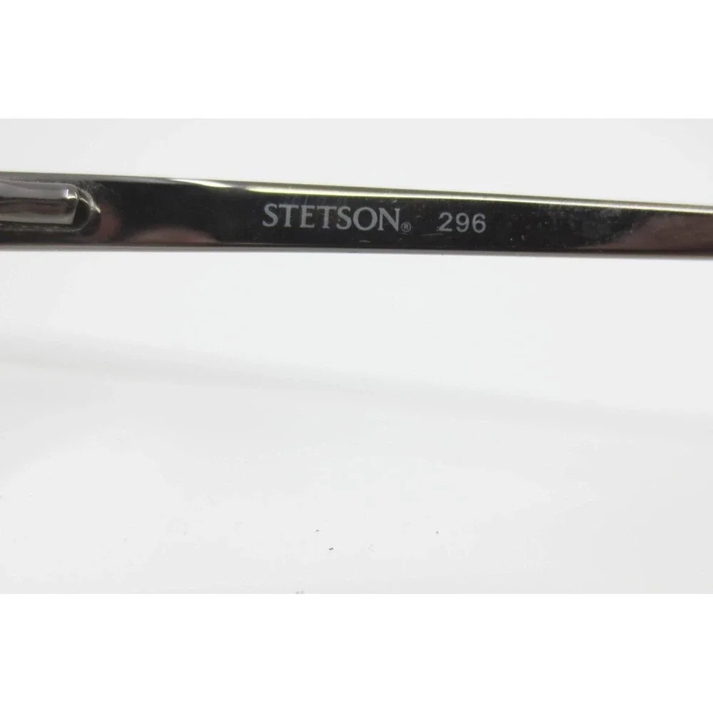 Stetson 296 Zyloware Gunmetal Semi Rimless Aviator Eyeglass Frames 55-18-145 058